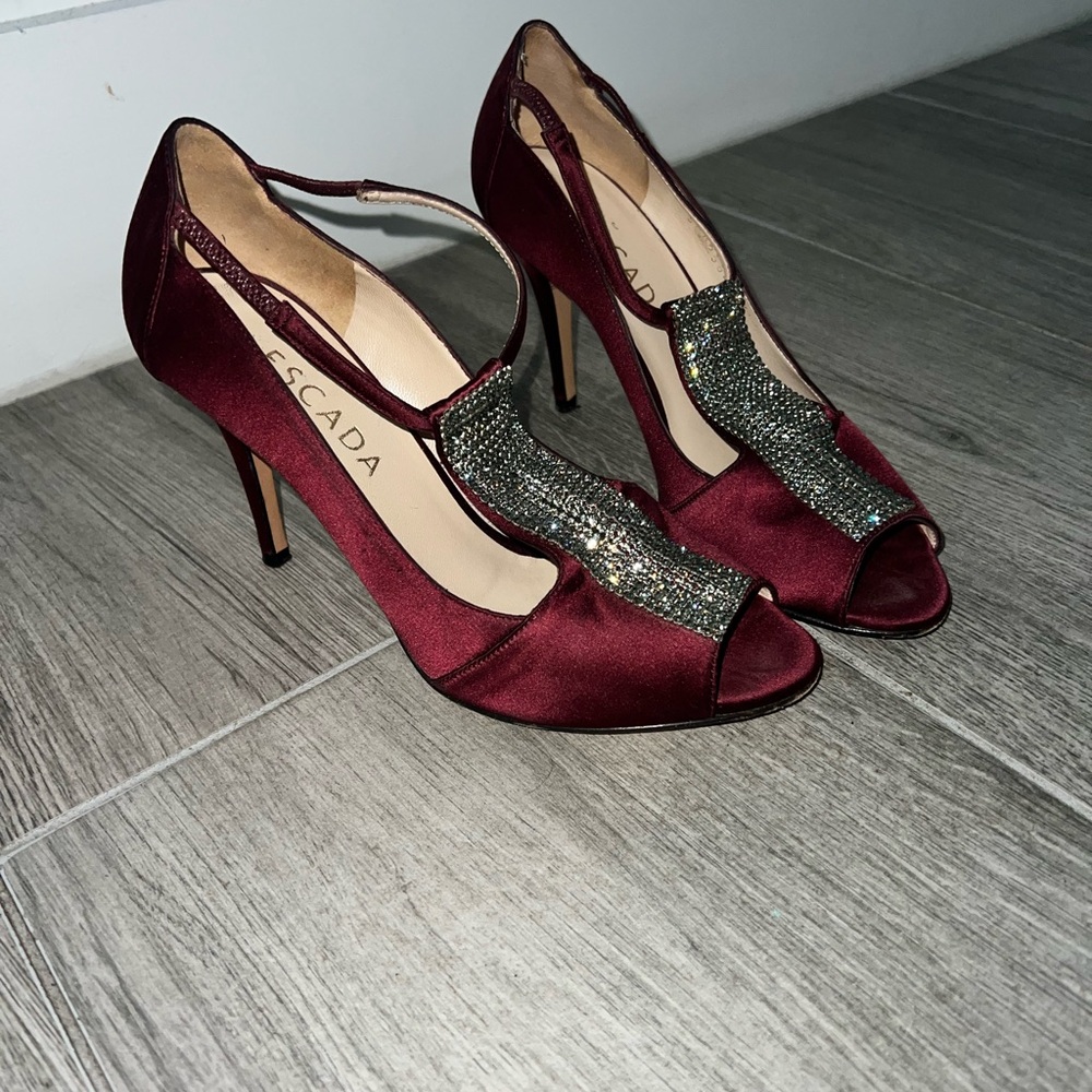 Escada satin heels